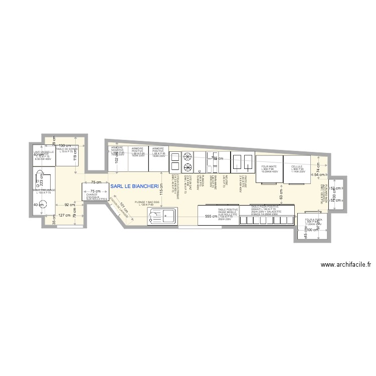 SARL LE BIANCHERI. Plan de 0 pièce et 0 m2