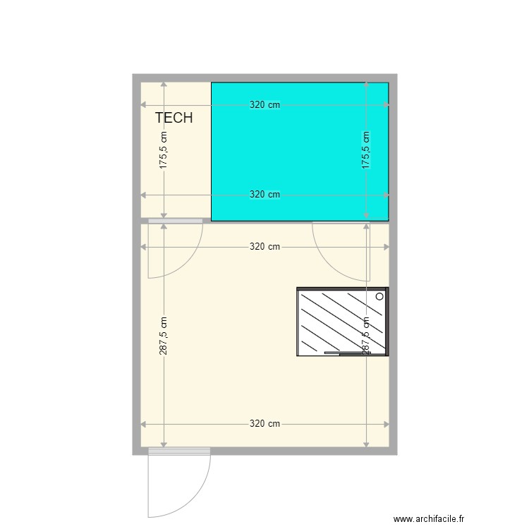 SAS ALTES 1. Plan de 2 pièces et 15 m2