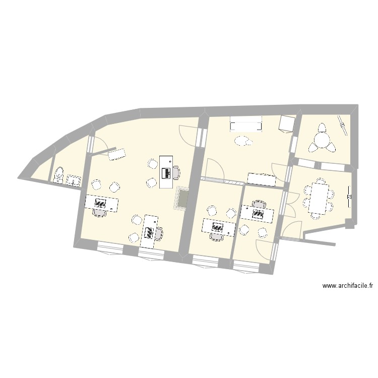 STHO 2021. Plan de 7 pièces et 59 m2