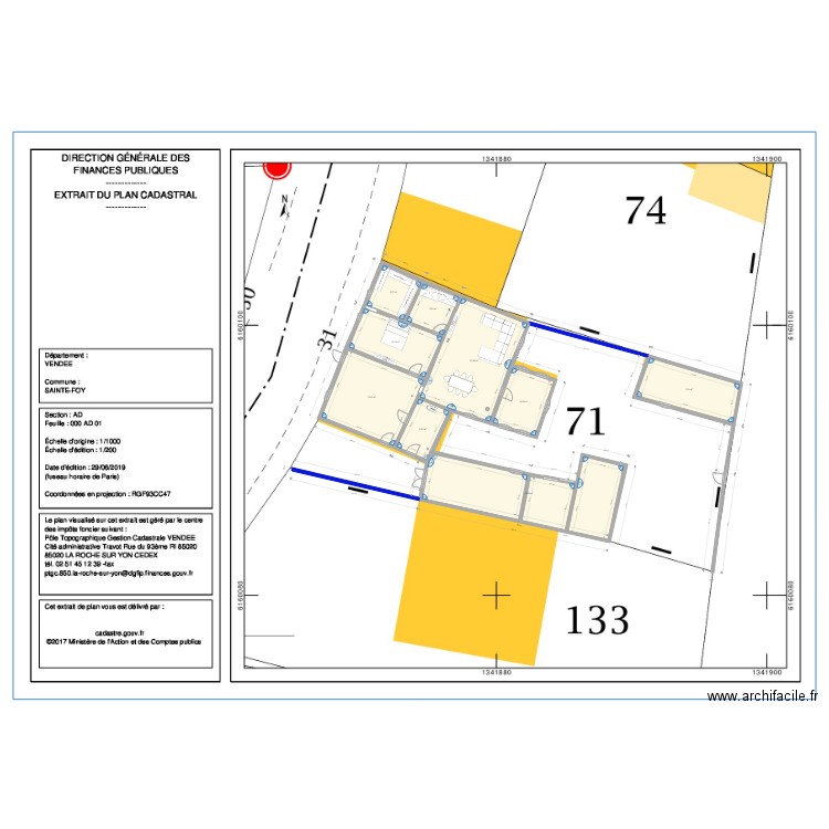 ste foy cadastre. Plan de 0 pièce et 0 m2