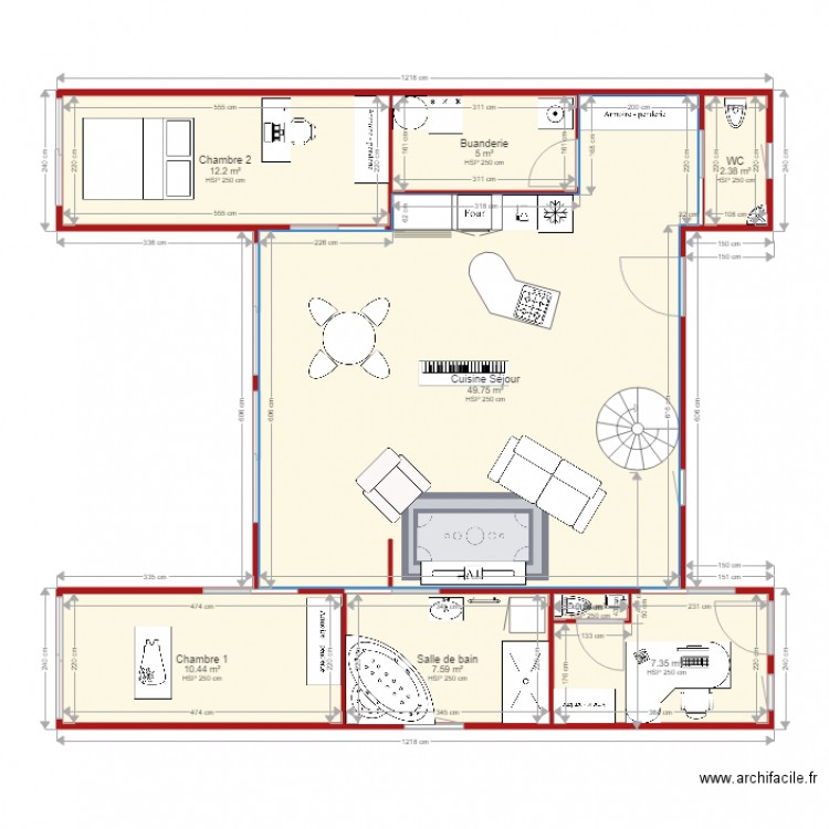 Maison Habitation ST CLAIR IMPLANTATION 3. Plan de 0 pièce et 0 m2