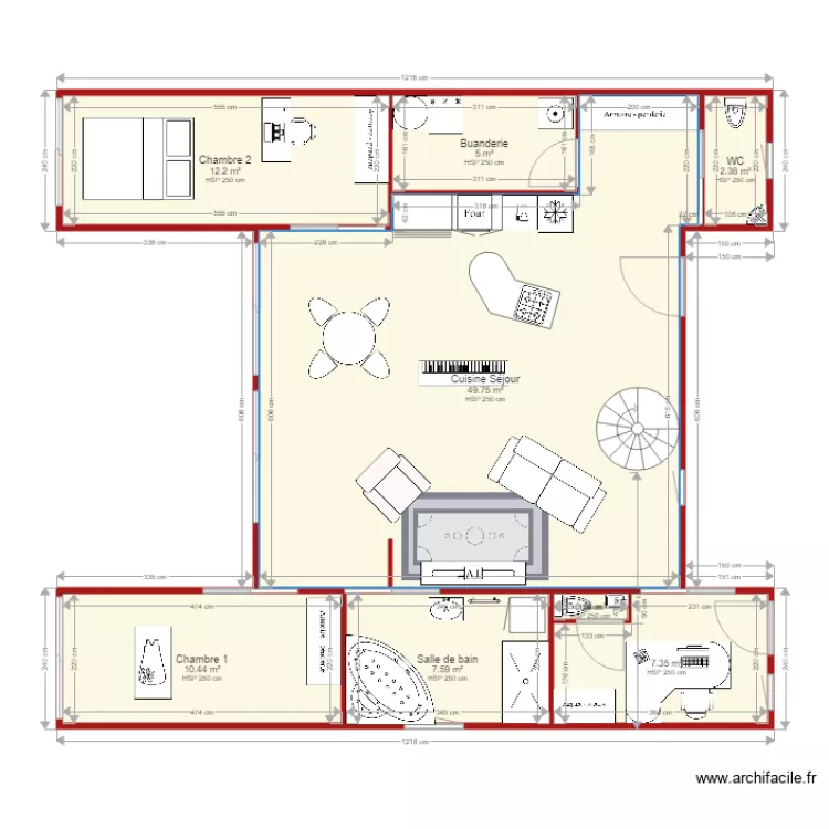 Maison Habitation ST CLAIR IMPLANTATION 3. Plan de 