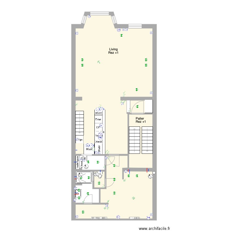 Marie José Rez1 studio Adé eau élec chauff déf Romek. Plan de 0 pièce et 0 m2