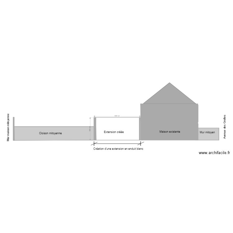 FACADE NE PROJETEE. Plan de 0 pièce et 0 m2