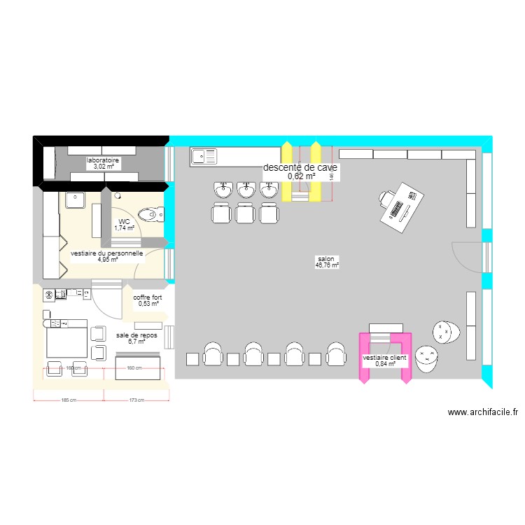 salon . Plan de 0 pièce et 0 m2