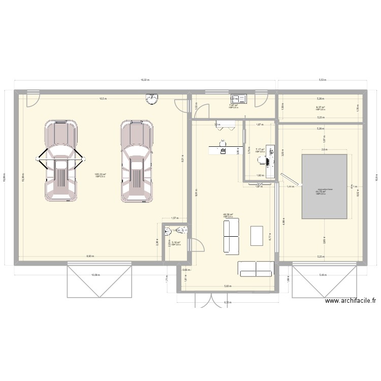 Bulent. Plan de 7 pièces et 226 m2