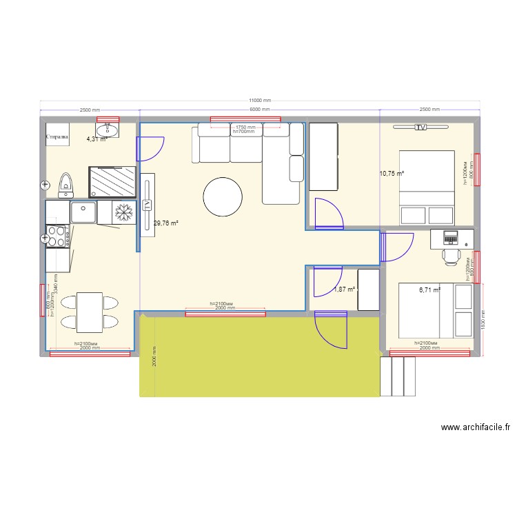 60 1 Adel. Plan de 0 pièce et 0 m2