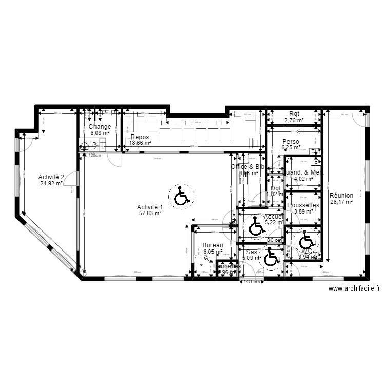 Fontenay PROJET V6 ArL 270722. Plan de 16 pièces et 179 m2