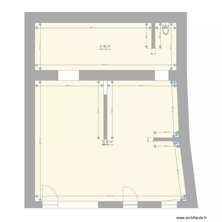 Salon Charly. Plan de 