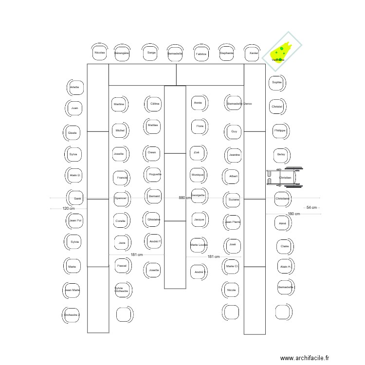 Mariage 50. Plan de 0 pièce et 0 m2