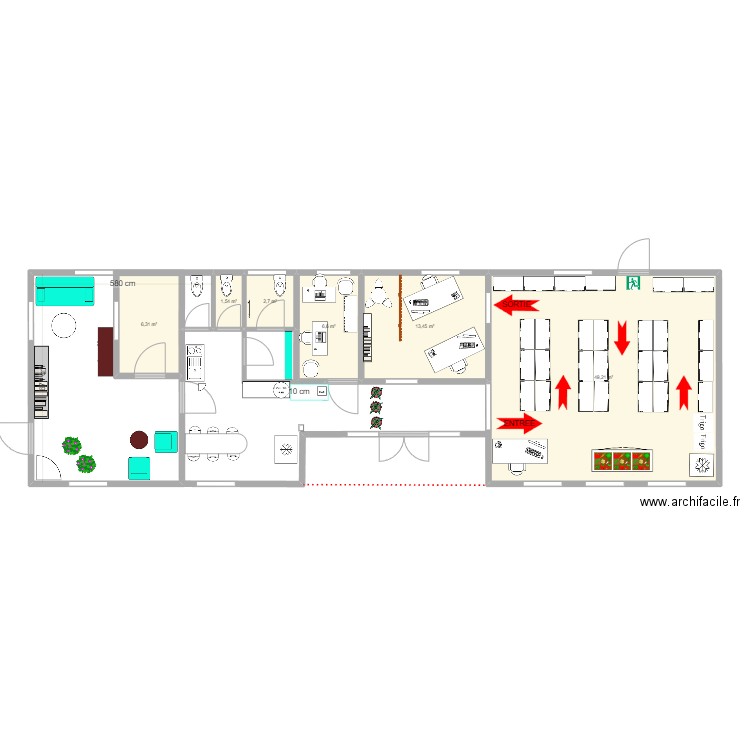 Maison Saint Etienne intérieure V2. Plan de 0 pièce et 0 m2