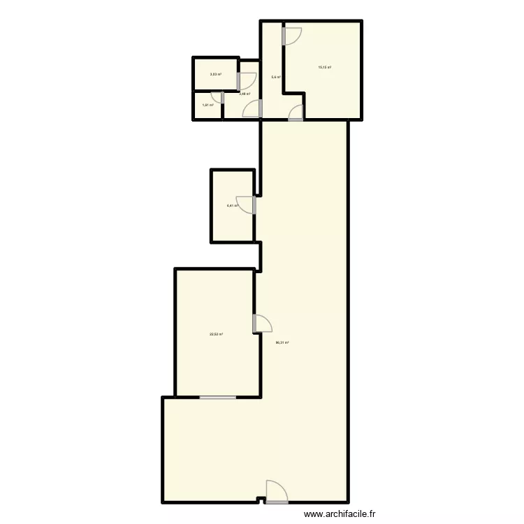 Plan Avant Travaux My Burger. Plan de 8 et 154 m² Plan Avant Travaux My Burger. Plan de 8 et 154 m²