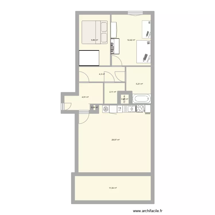 Appart marina. Plan de 10 Pièces et 80 m² Appart marina. Plan de 10 Pièces et 80 m²
