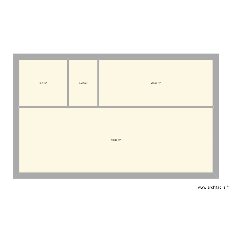 BTH2. Plan de 4 pièces et 83 m2