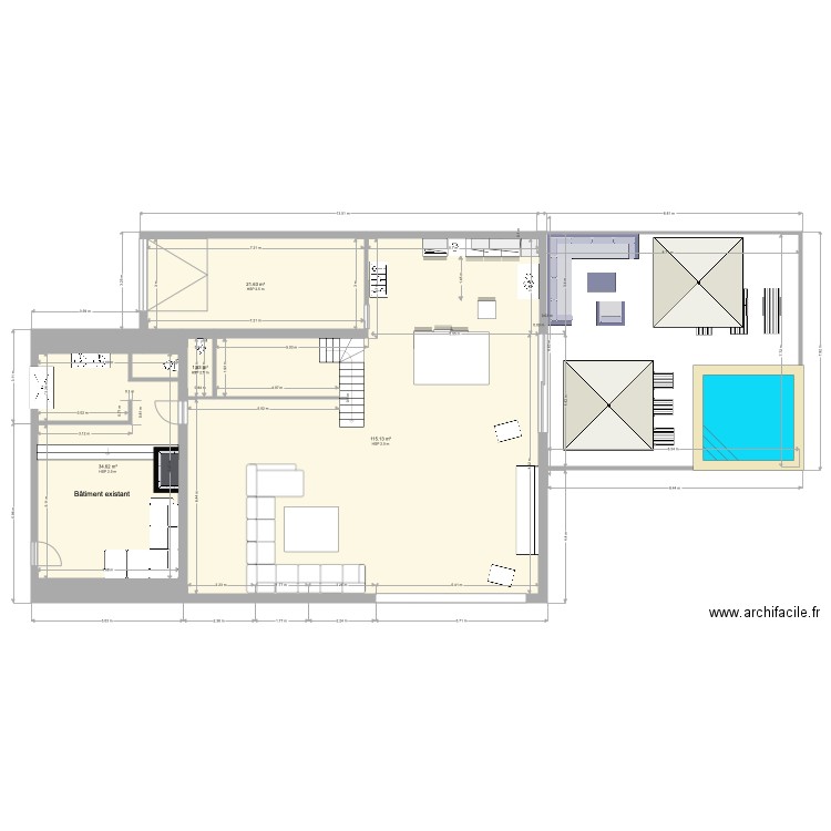 Plan extension salon 12 x 12. Plan de 0 pièce et 0 m2