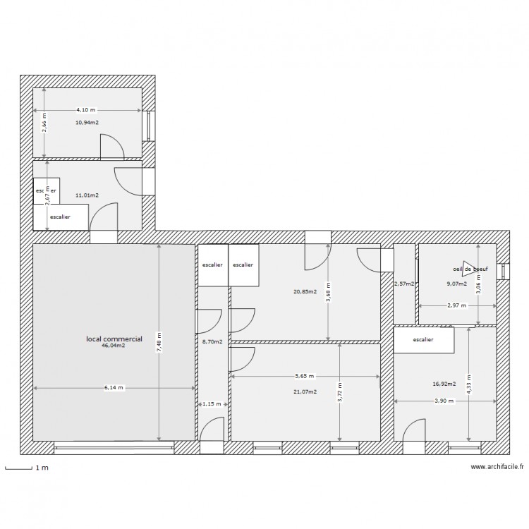 til chatel rdch. Plan de 0 pièce et 0 m2