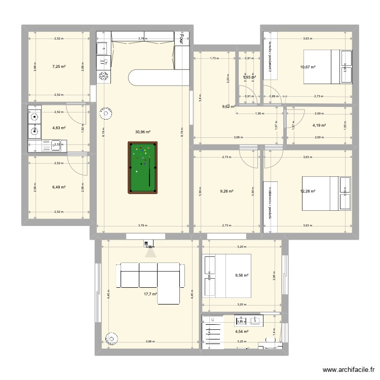 Maison. Plan de 0 pièce et 0 m2