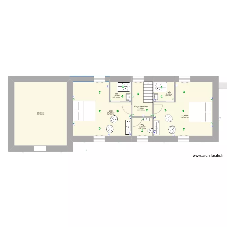 plan projet gite 1 amenagement electrique. Plan de 