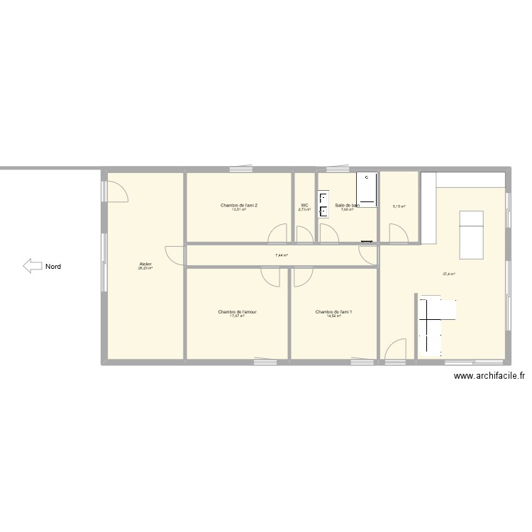 quimperlé maison bois 1. Plan de 9 pièces et 132 m2