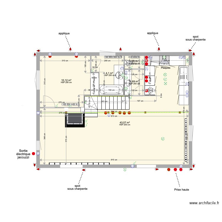 Plan tactac rdj modifié elec. Plan de 0 pièce et 0 m2