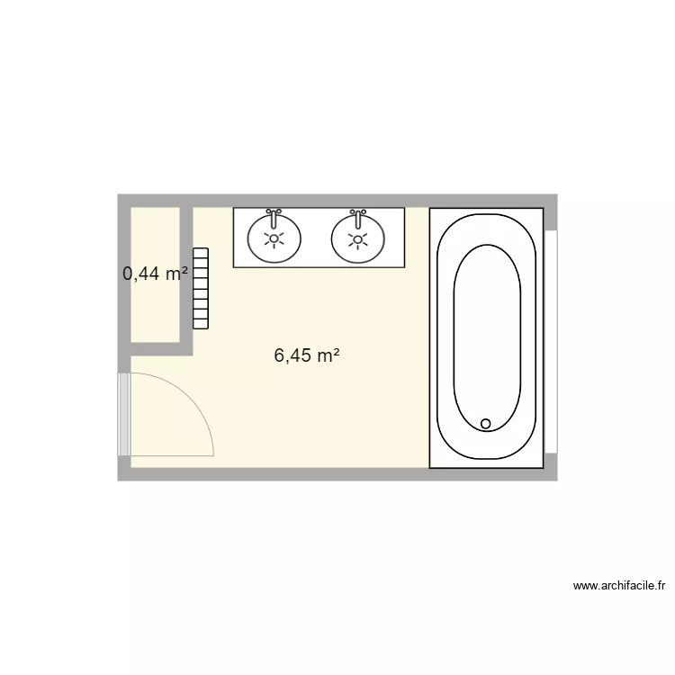 Tansel SDB existant. Plan de 