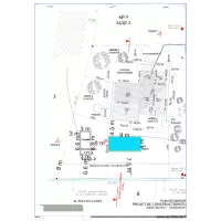 Plan de masse Abri jardin et piscine cotes
