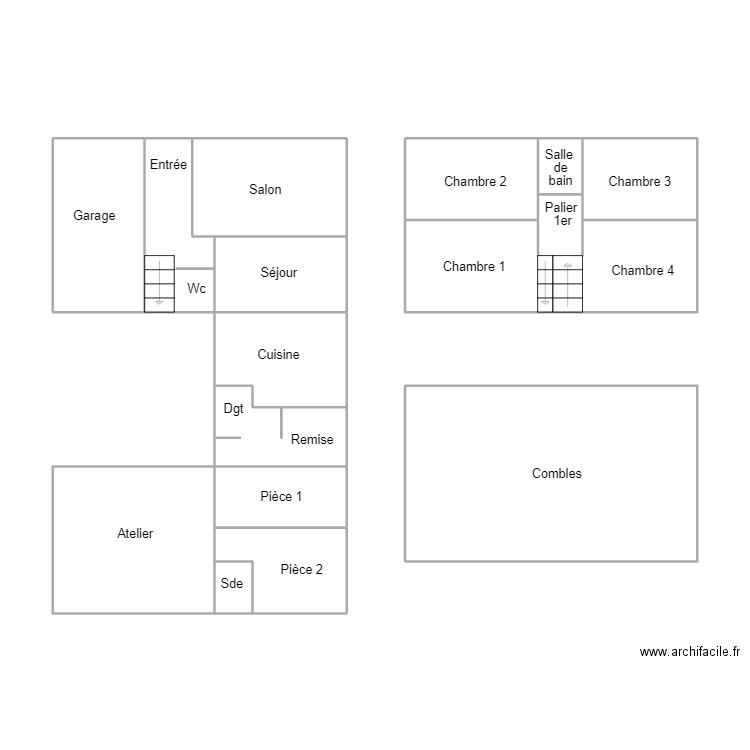 PENMARCH/MUNIER. Plan de 15 pièces et 77 m2