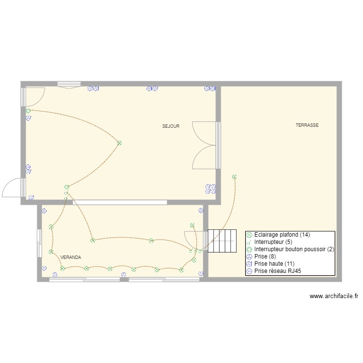 CARDON SEJOUR VERANDA. Plan de 0 pièce et 0 m2