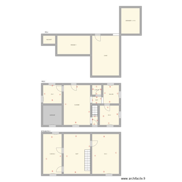 BROWN. Plan de 15 pièces et 162 m2