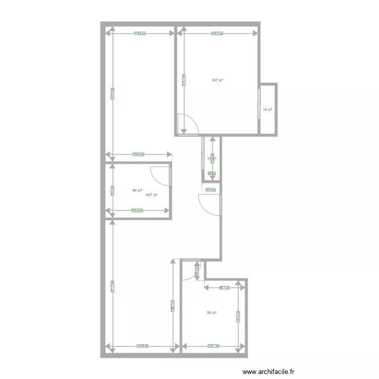 2532 Vimont plan approximatif en pieds. Plan de 