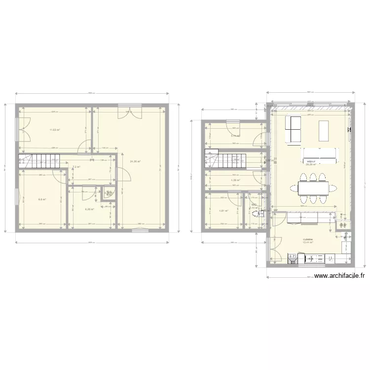 murs erigné. Plan de murs erigné. Plan de