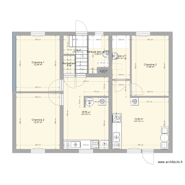 RDJ Séparation - Maison Meaux. Plan de 10 pièces et 79 m2