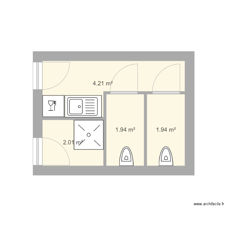 SANITAIRES BUREAU. Plan de 0 pièce et 0 m2