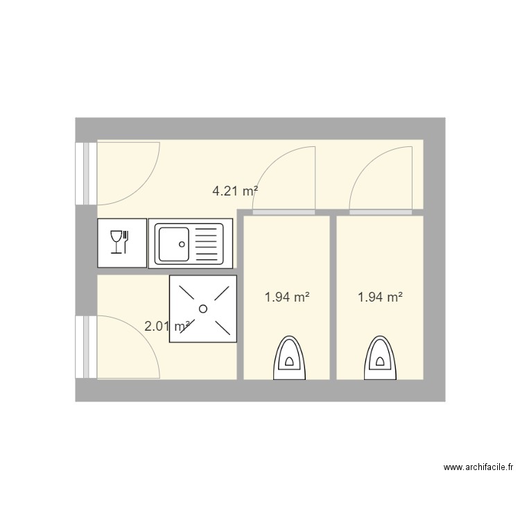 SANITAIRES BUREAU. Plan de 0 pièce et 0 m2