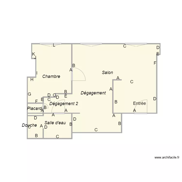 Croquis JARDOT. Plan de 