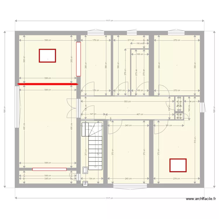 plan version 2 maison Grenoble. Plan de 