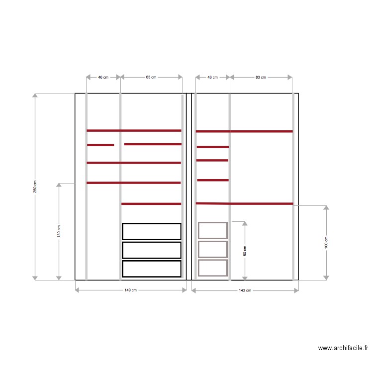 placard CH bleu3. Plan de 0 pièce et 0 m2