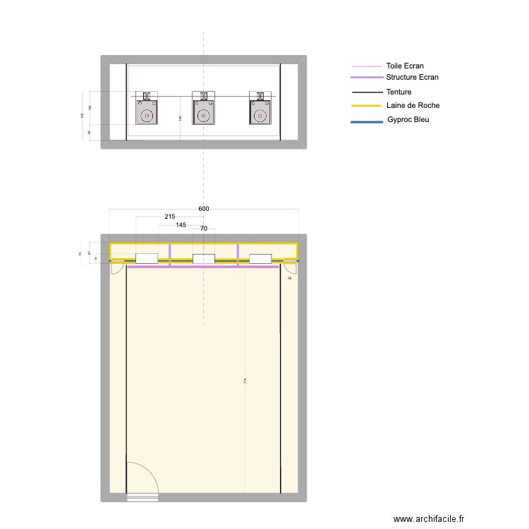 MSE Projection BKP. Plan de 2 pièces et 62 m2