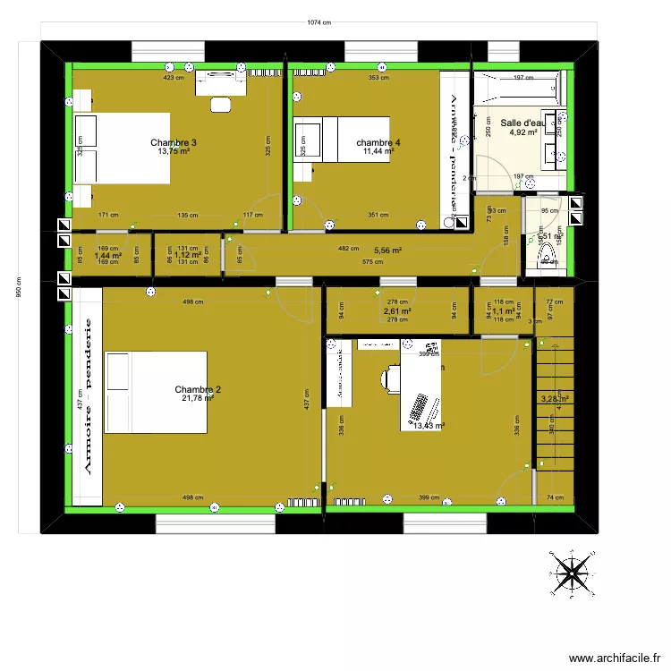 1er &eacute;tage. Plan de 