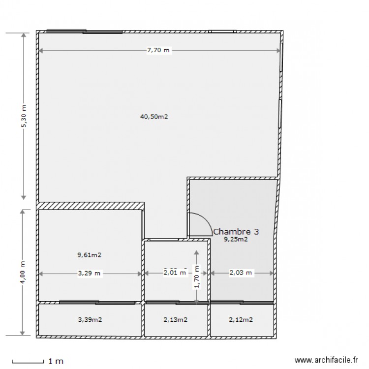 1er etage. Plan de 0 pièce et 0 m2