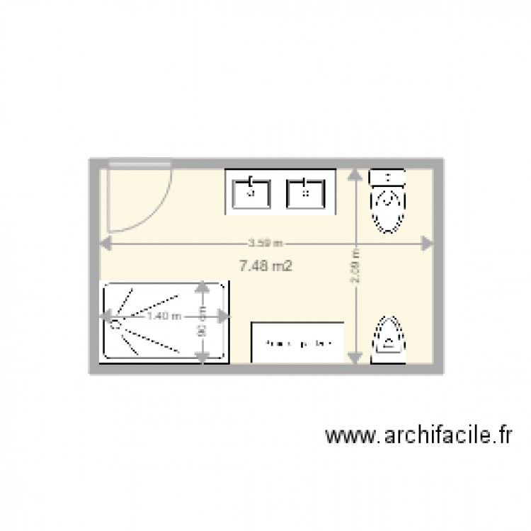 SDB VOVOS. Plan de 0 pièce et 0 m2