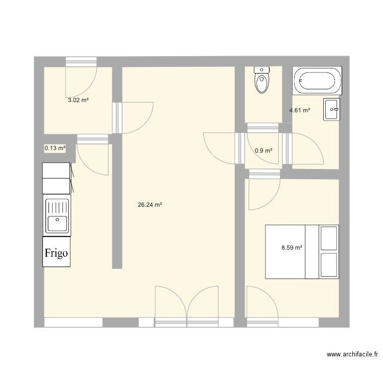 Plan appartement Patrick Paris 1. Plan de 0 pièce et 0 m2