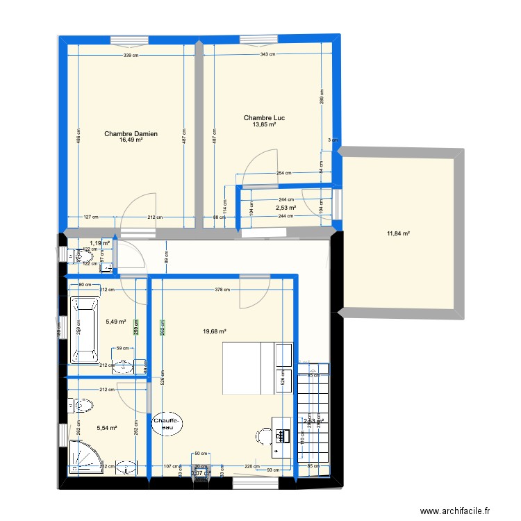 Etage  meublé 24 MAI 23 version 6. Plan de 0 pièce et 0 m2