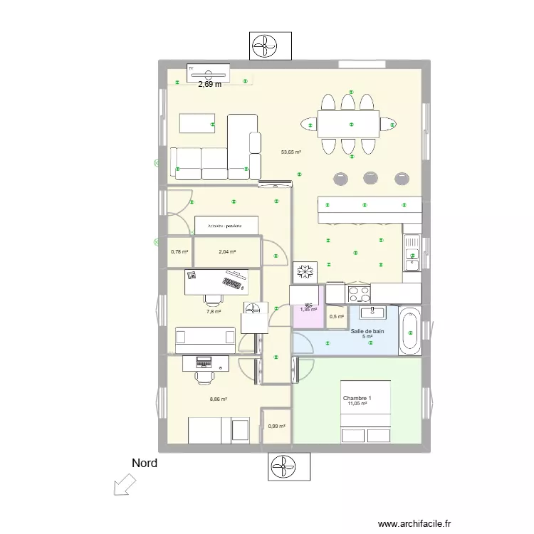 plan maison ternant travaux 5. Plan de 10  et 92 m²