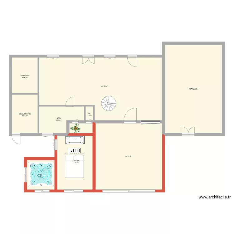 extension. Plan de 