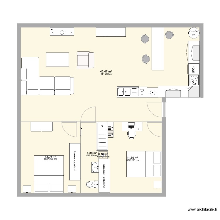 appartement BSM plan Numero 2. Plan de 0 pièce et 0 m2