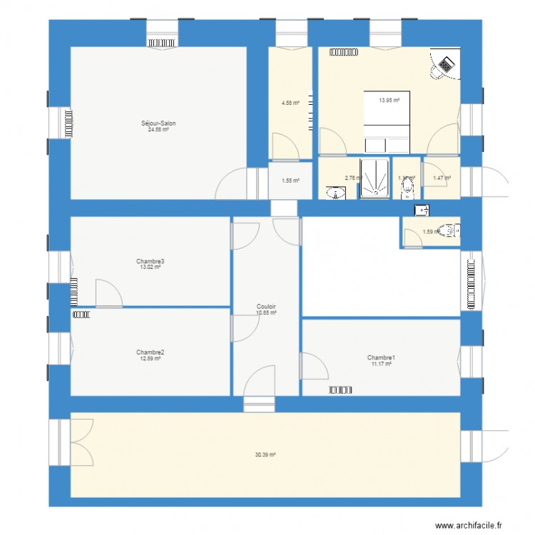 1er Projet. Plan de 0 pièce et 0 m2