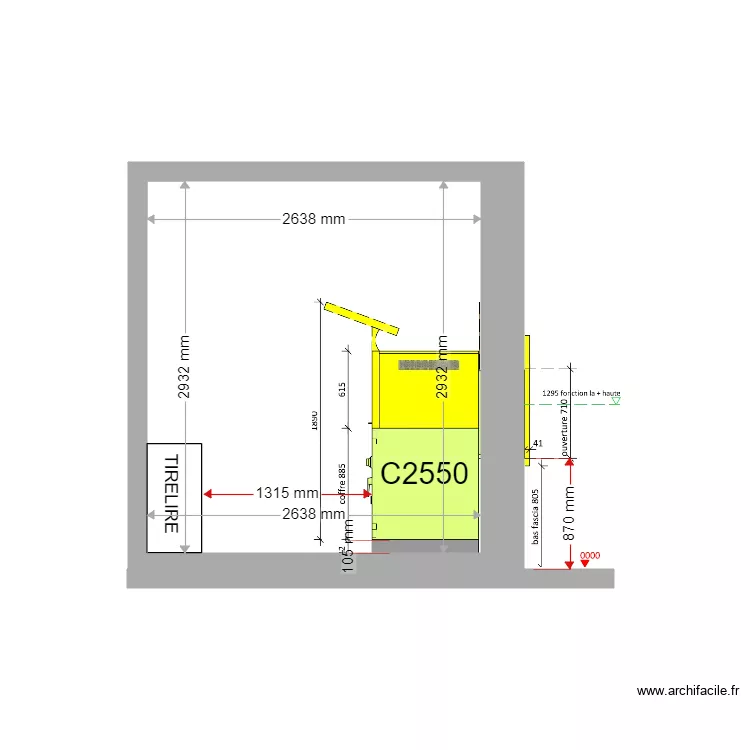 COUPE PROJET ISTRES NORD C2550. Plan de 