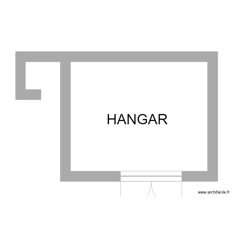 HANGAR LEGER. Plan de 