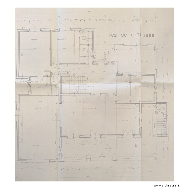 Plan original. Plan de 0 pièce et 0 m2